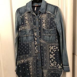 Free People Denim Shirt, XS